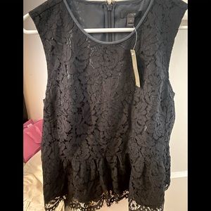 J Crew peplum sleeveless blouse